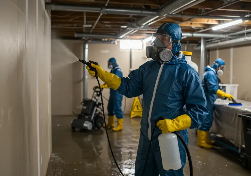 Basement Sanitization and Antimicrobial Treatment process in Highpoint, OH