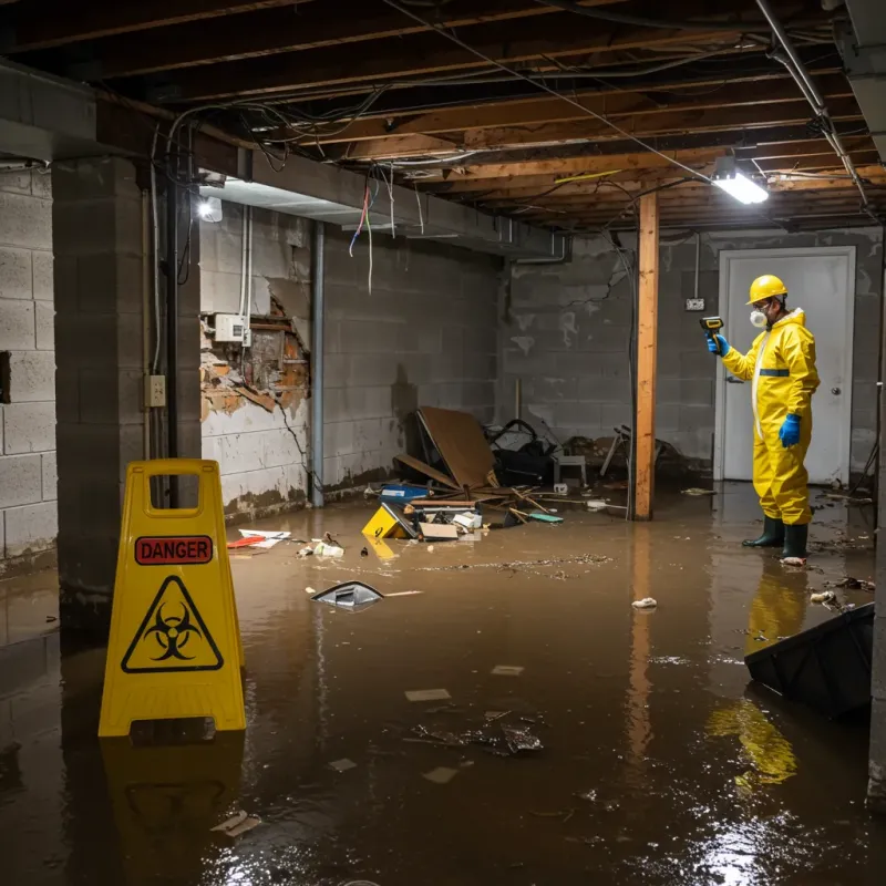 Flooded Basement Electrical Hazard in Highpoint, OH Property